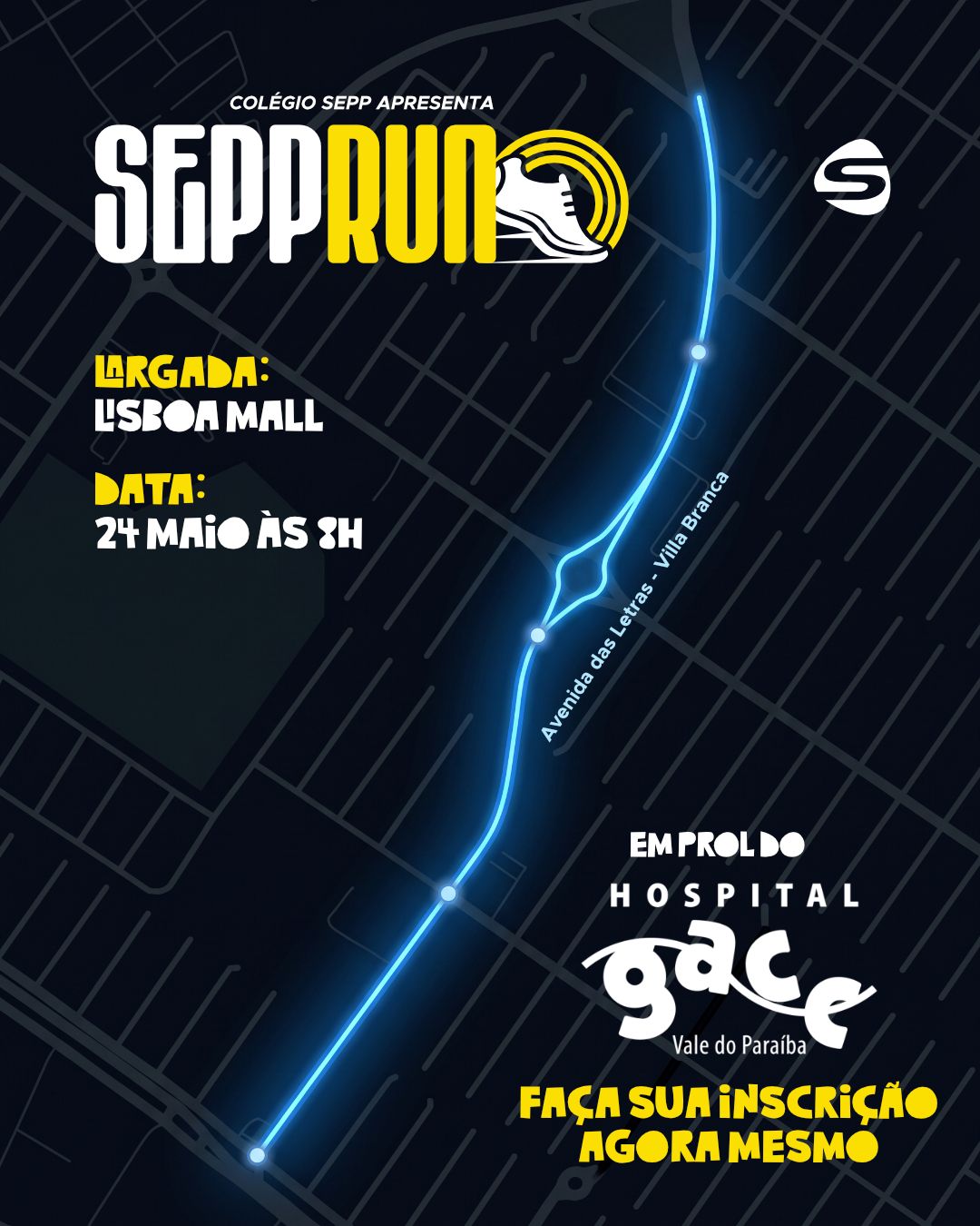 Mapa do percurso SEPP RUN 2026