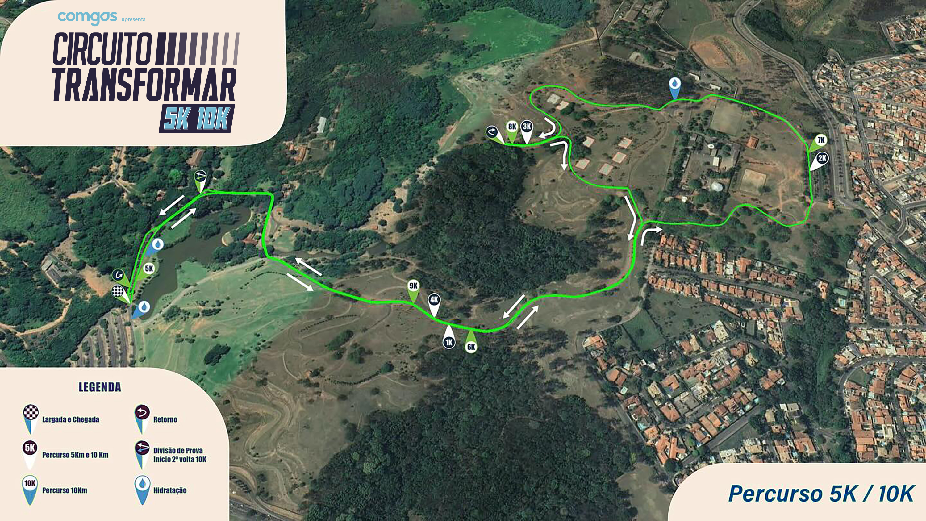 Mapa do Percurso de 5k e 10k