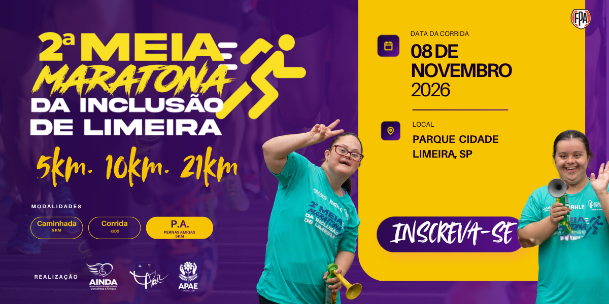 Capa Oficial 2ª Meia Maratona da Inclusão de Limeira