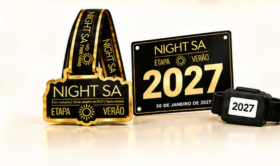 Kit Promo: número de peito, chip e medalha