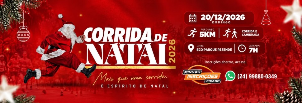 Banner Corrida e Caminhada de Natal Resende - RJ